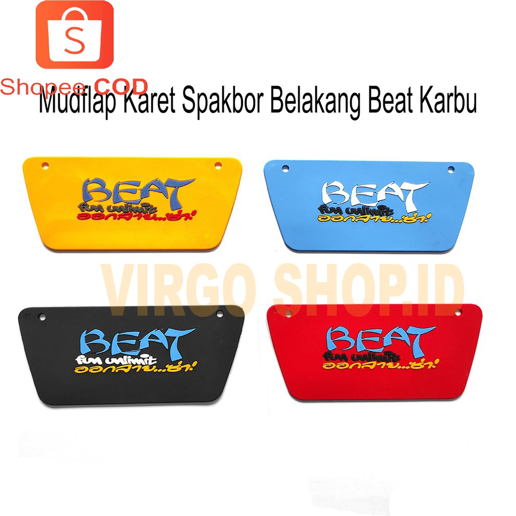 Mudflap Beat Karbu - Mudflap Belakang Bahan Karet / Karpet Lumpur / Karet Lumpur / Penahan Lumpur / Motor Beat / Aksesoris / Beat / Karpet / Motor Beat / Karet / Beat Karbu / Virgo Shop