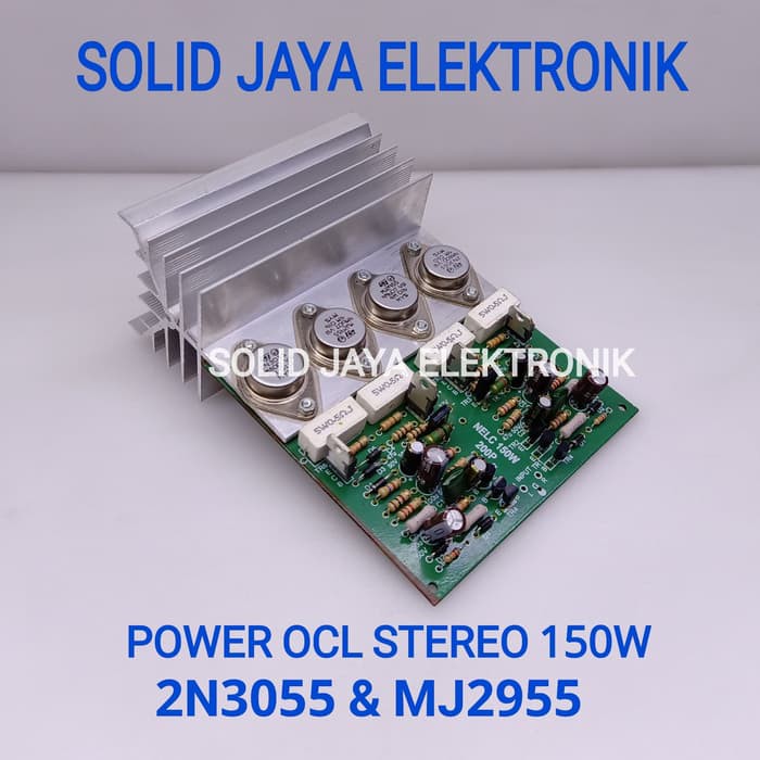 KIT POWER STEREO OCL 150W STEREO JENGKOL 150W 2N3055 MJ2955 NELC KIT POWER JENGKOL NELC