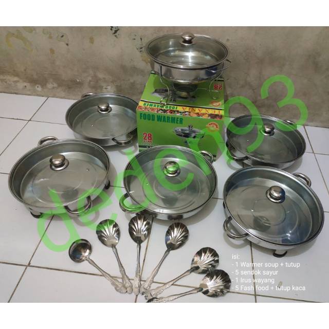 Set Prasmanan Bulat Tutup Kaca