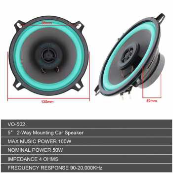 Sepiker 5 inch ROADSTAR Speaker Subwoofer Mobil HiFi 5 Inch 100W 1 PCS - VO-502