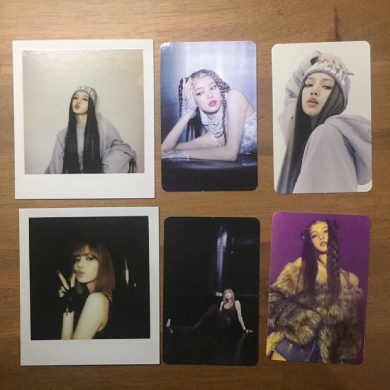 LISA - Lalisa 1st Solo Album Gold and Black Version POLAROID PHOTO CARD