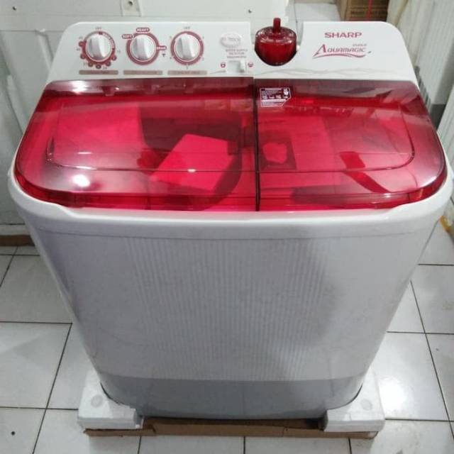 Mesin Cuci Sharp Aquamagic Mesin Cuci ES-T95CR Twintub Mesin Cuci [Low Watt/Super Aquamatic]