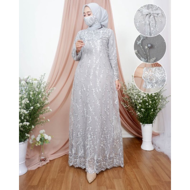 Fhashion muslim/dresss kebaya/gamis tulle pesta