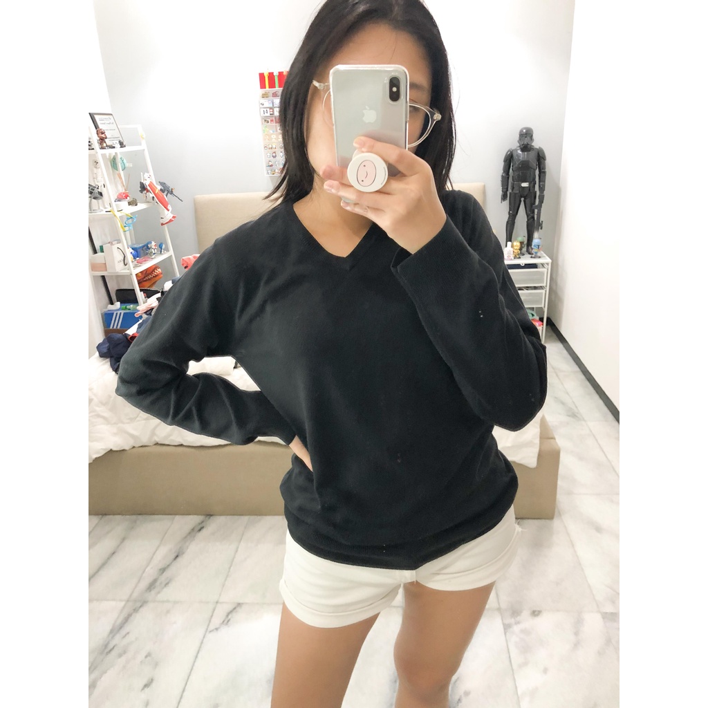 mark and spencer sweater branded hitam pria / unisex / wanita oversized | preloved