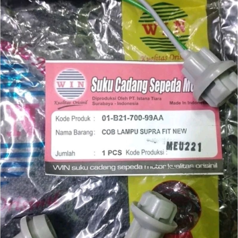 Fiting Fitting cob cop lampu supra fit new win