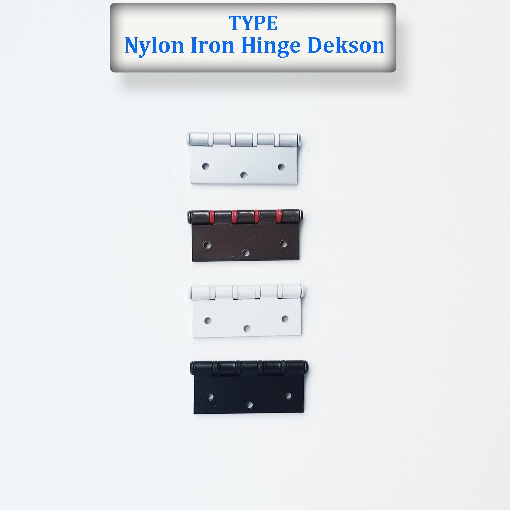 Dekson Nylon Iron Hinge 4 Inch Engsel Kupu-kupu Nilon