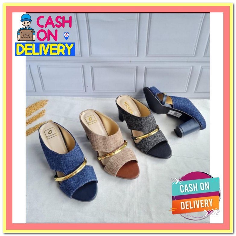 Heels Terbaru Highils Wanita Kekinian Haihil Remaja Casual Hils Sendal Pesta Hak Tinggi Hak Kaca Hak