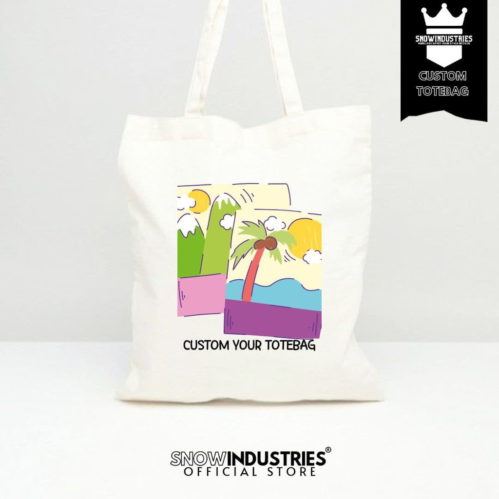 Sablon Tas Totebag Blacu Broken Satu Sisi Murah