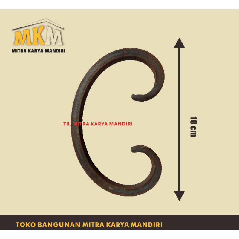 Ornamen Besi Nako C 10 cm