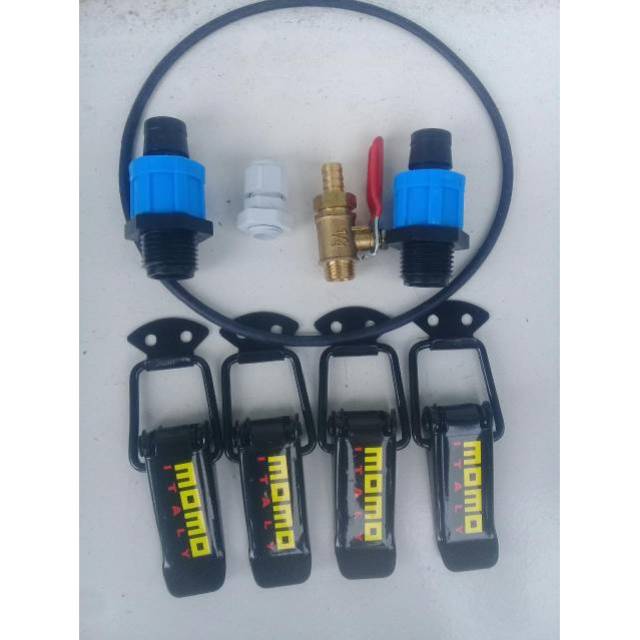 Kit canister DIY, overval size Large warna hitam plus Oring