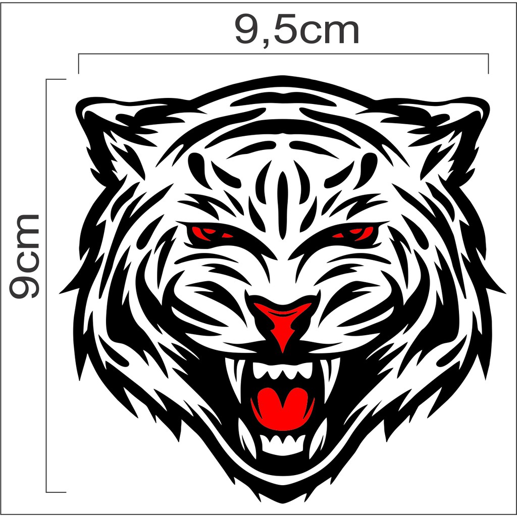 Sticker Cutting Kepala Gambar Macan Stiker Kepala Harimau Putih Shopee Indonesia