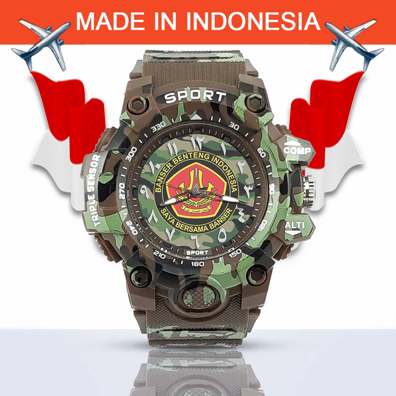 {Istimewa} Jam Tangan BANSER NU (Kami Bersama Banser) -Coklat Army Water Resistant