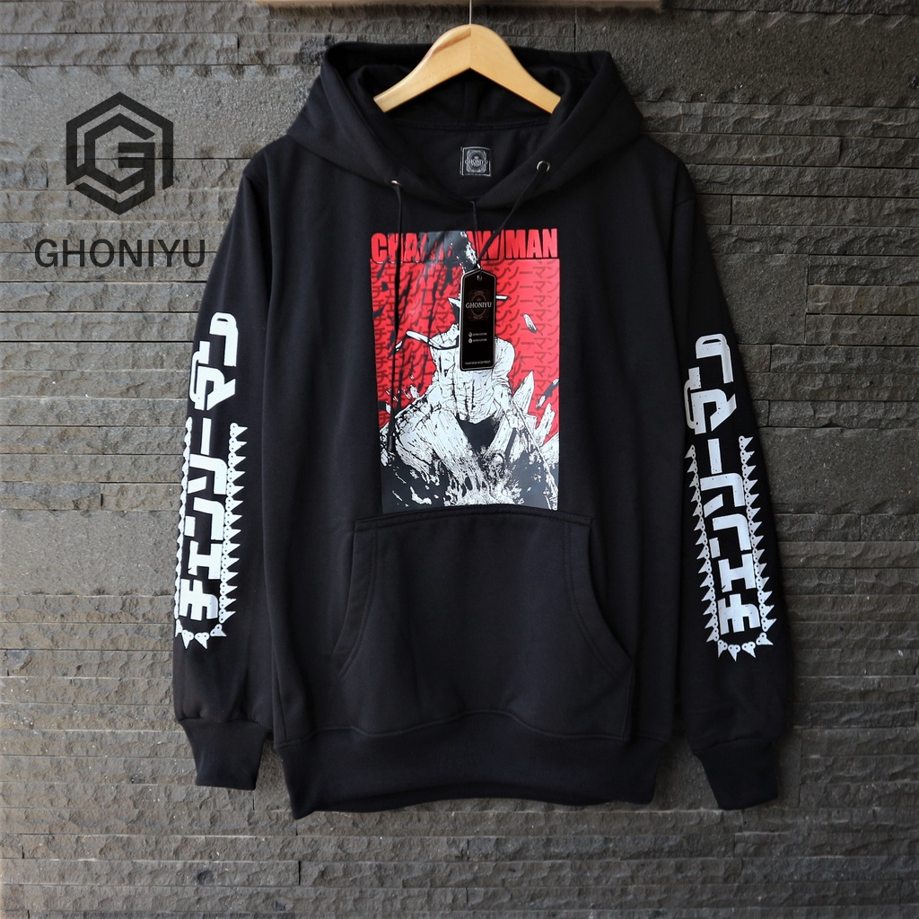 Jaket Jumbo Keren Sweater Anime Chainsaw Man Denji Hoodie Pullover Premium Terbaru