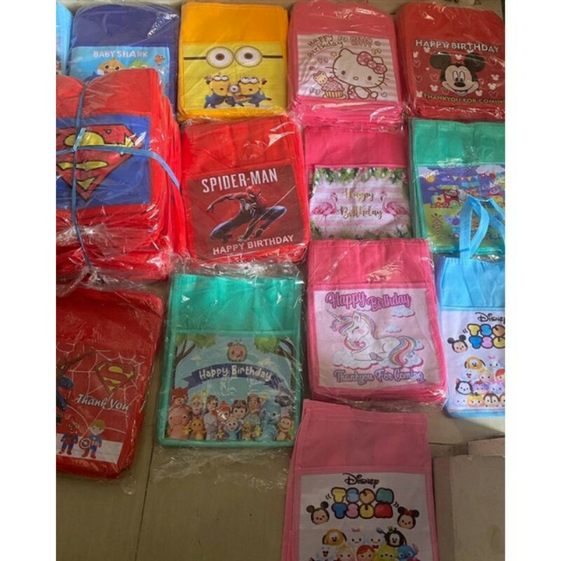 TAS SPUNBOND ANAK KECIL/TAS SPUNBOND 20X14X26/TAS SPUNBOND KARAKTER/TAS KAIN TENTENG KECIL