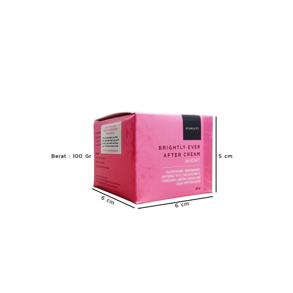 SCARLETT WHITENING BRIGHTLY NIGHT CREAM krim malam brightly