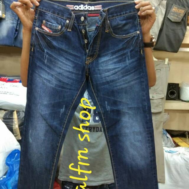 CELANA JEANS ADIDAS PRIA IMPORT.TERBARU //MODEL REGULER