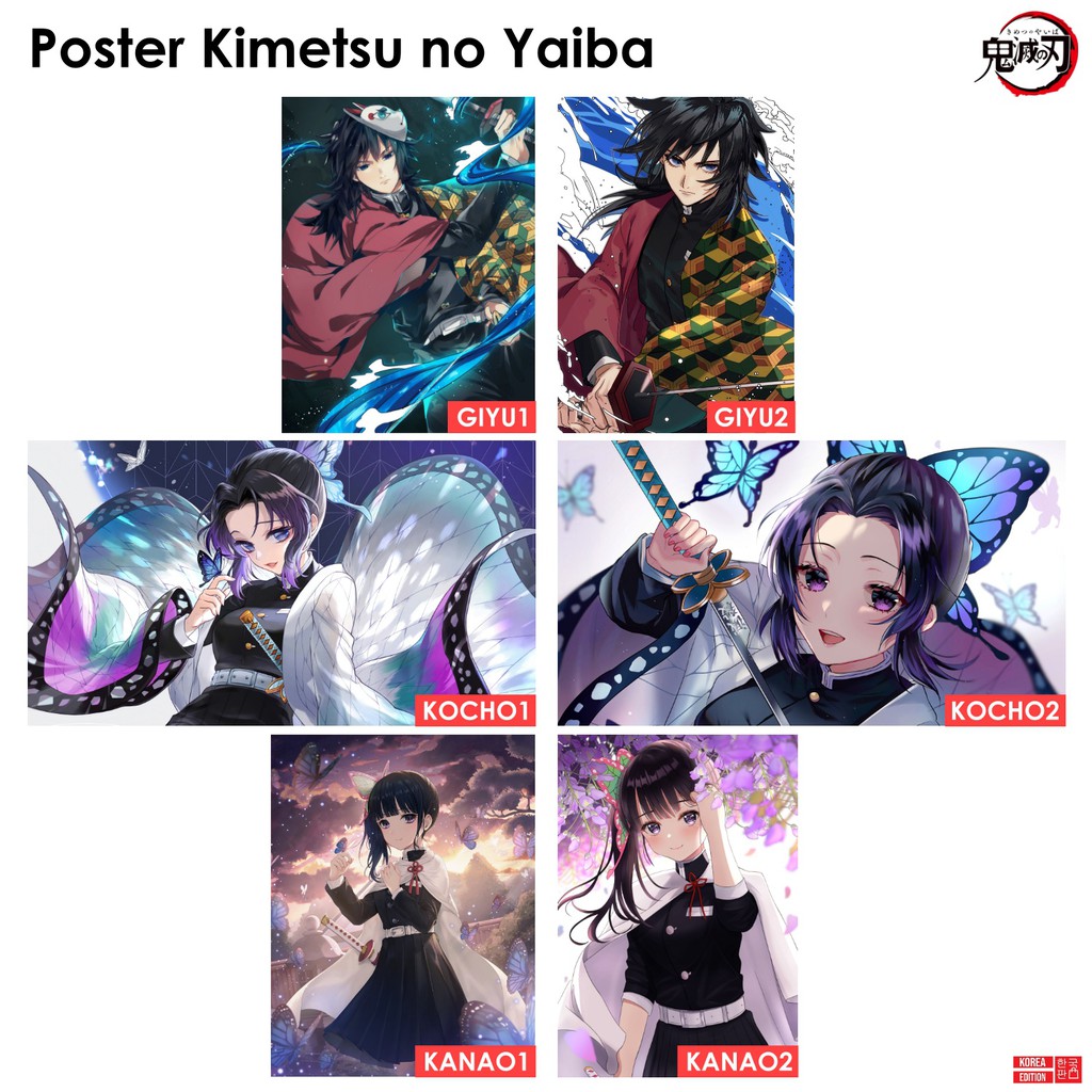 Poster Anime KIMETSU NO YAIBA Nezuko Tanjiro Giyu Kanao Kocho Demon Slayer-2