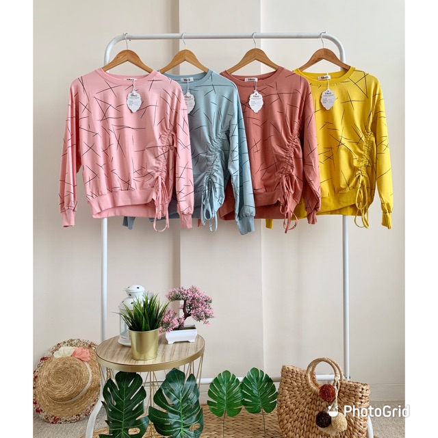 FW B369CG Blouse Serut Import Merk Tibesi | Blouse Merk Tibesi | Atasan Tibesi Import