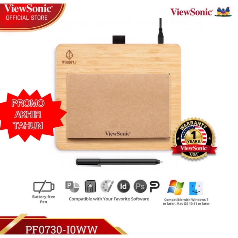 ViewSonic 7'' ViewBoard Notepad Portable Woodpad