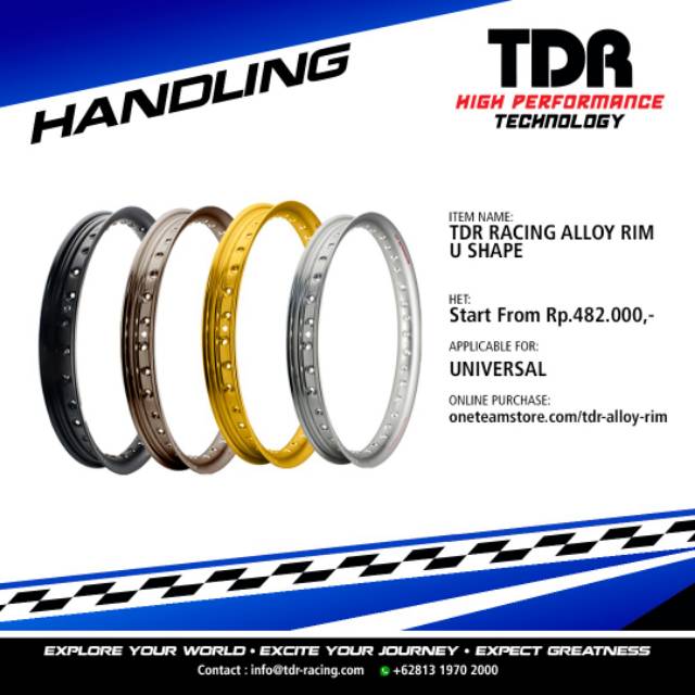 Velg TDR U-Shape 140x70 2 Warna Gold Titanium