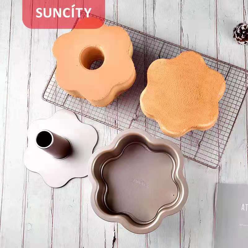 Loyang Kue Sakura Non Stick 2 in 1 Gold Bongkar Pasang 8 Inch Suncity