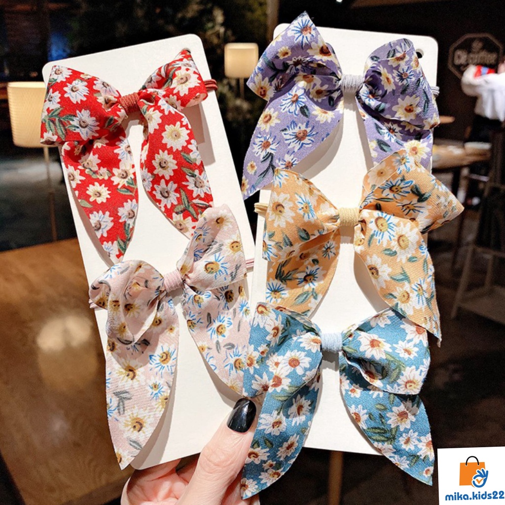 IKAT RAMBUT KOREA / IKAT RAMBUT PITA SYAL / IKAT RAMBUT KARET MOTF KOREA