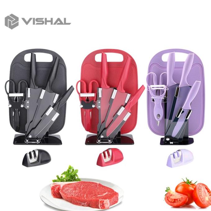 

PROMO VISHAL PISAU SET KITCHEN KNIFE SET 8IN1 Keramik Set +Rautan + Talenan MURAH