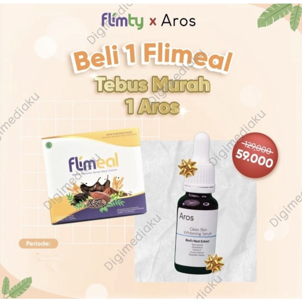 Promo Tebus Murah Flimty Fiber Detox Langsing Sehat Flimeal Aros Brightening Serum