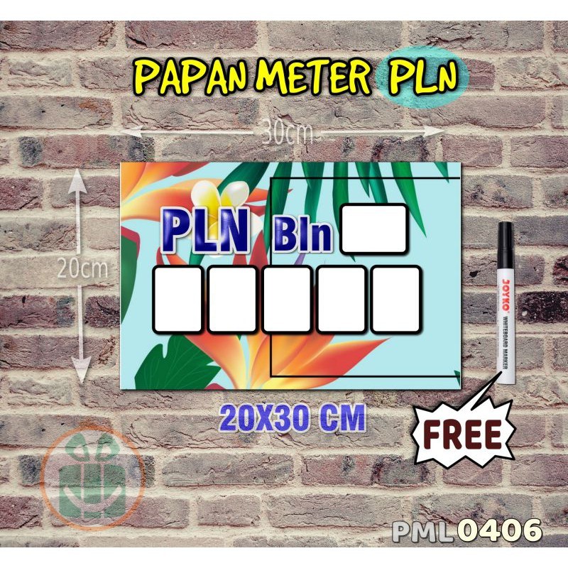 

SBC Papan Meter Listrik PLN PAM motif Unik - Tropical 06