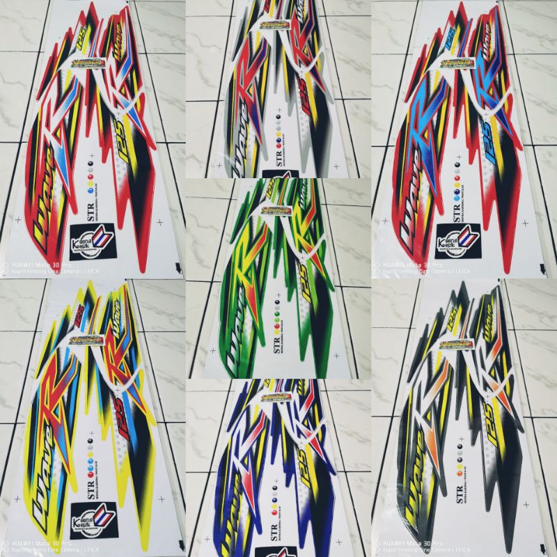 (BISA COD) STRIPING STIKER LIS VARIASI THAILAND MOTOR HONDA KHARISMA MOTIF WAVE R 125