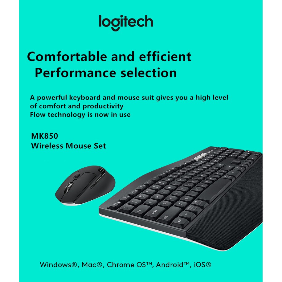 Keyboard Mouse Logitech MK850 Wireless Bluetooth M720 Combo Flow