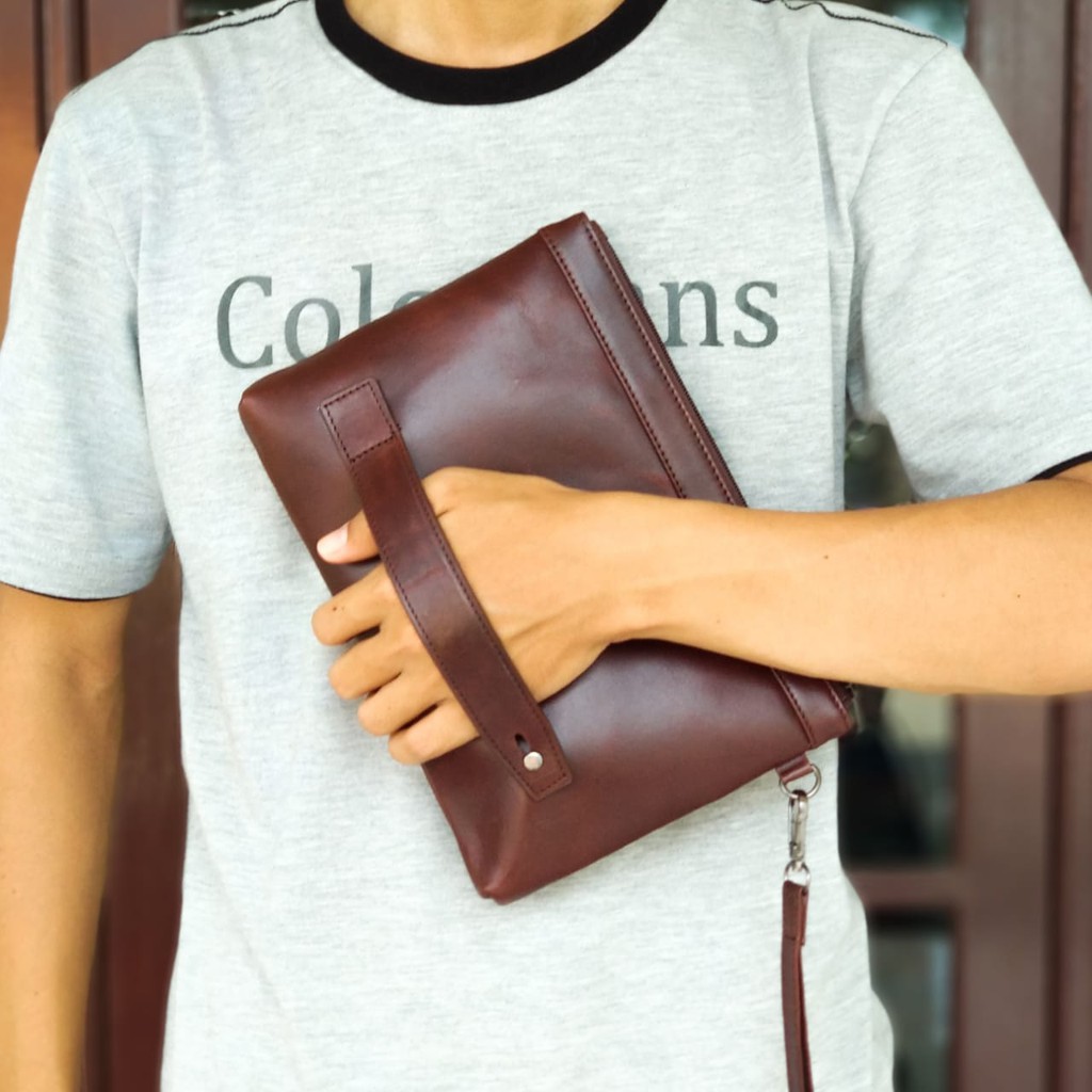 Clucth Kulit NEPTA Cowok Cewek Pria Wanita Laki Perempuan - Originale Leather Clucth