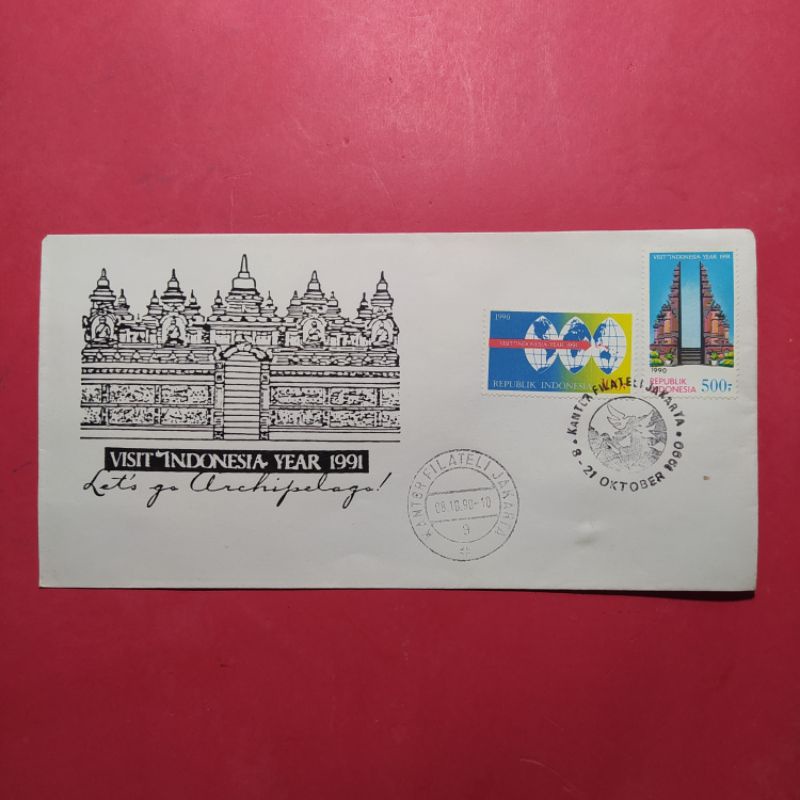 

Prangko Sampul Tema Visit Indonesia Year 1991