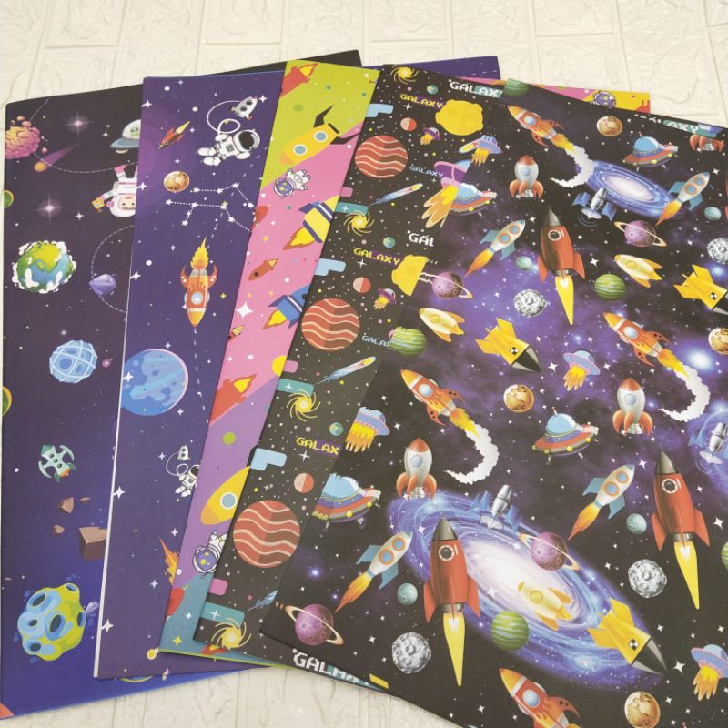 

kertas kado motif galaxy, Animal, cake, Baby zoo /1 pack isi 50 Lembar