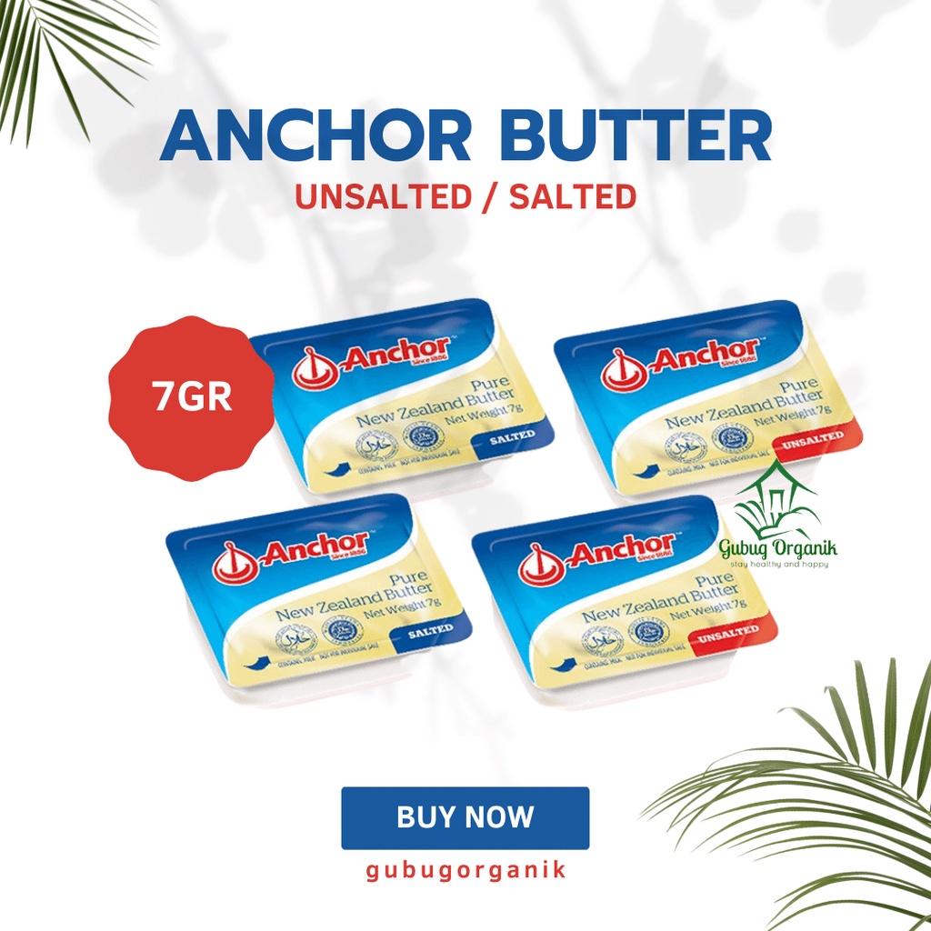 

Anchor Butter Salted / Unsalted 7gr Pure New Zeeland Butter Mini Portion