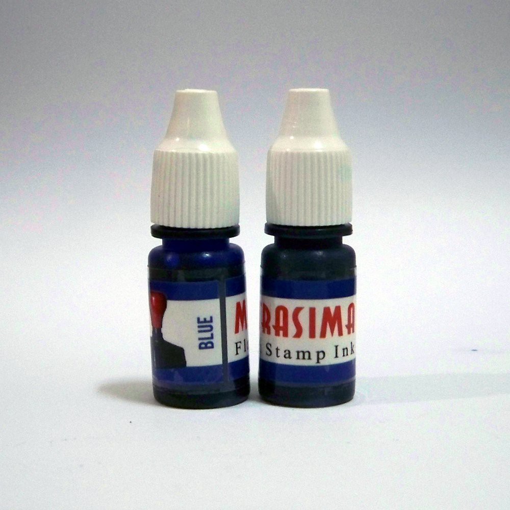 

Tinta stempel flash warna Biru Grosir Lebaran