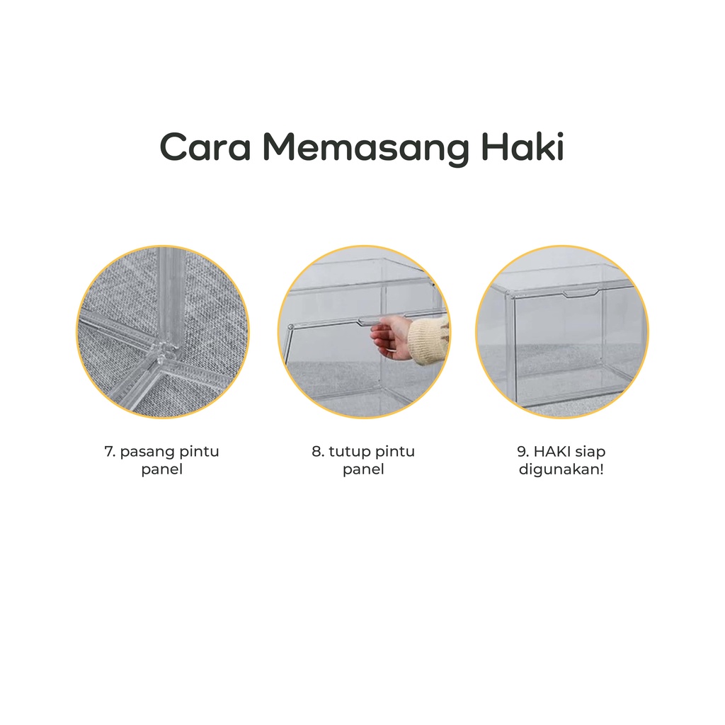 【IKONE】HAKI Transparent Acrylic Book Magazine Organizer Container Box Transparan Premium Berkualitas Kotak Penyimpanan Bening Akrilik Organiser Estetik Storage Box Serbaguna Penutup