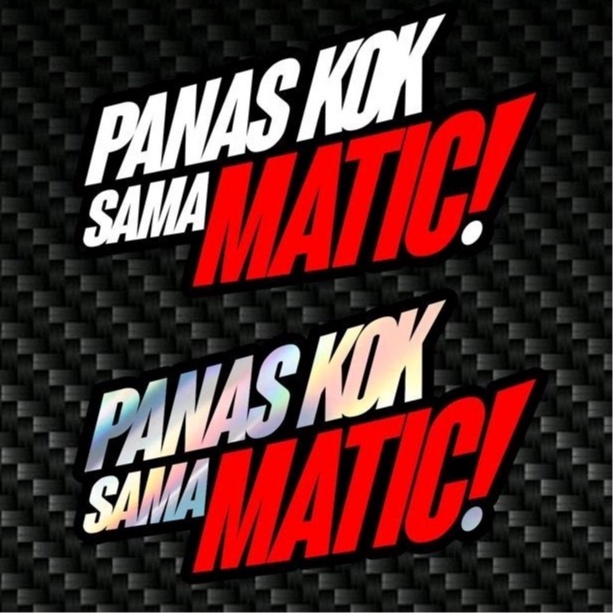 stiker motor cutting panas ko sama matic pariasi motor helm per picis bisa cod