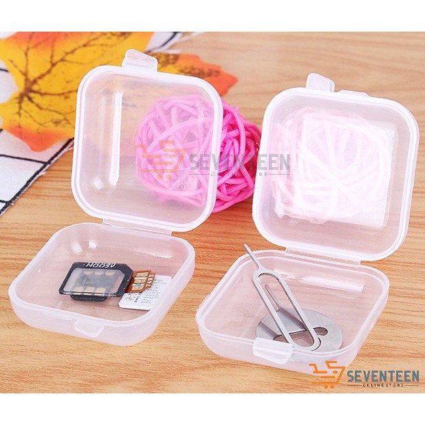 KOTAK MINI KECIL TEMPAT PERHIASAN ANTING MEMORY CARD EARPLUG KOTAK PLASTIK SERBAGUNA MINI BOX