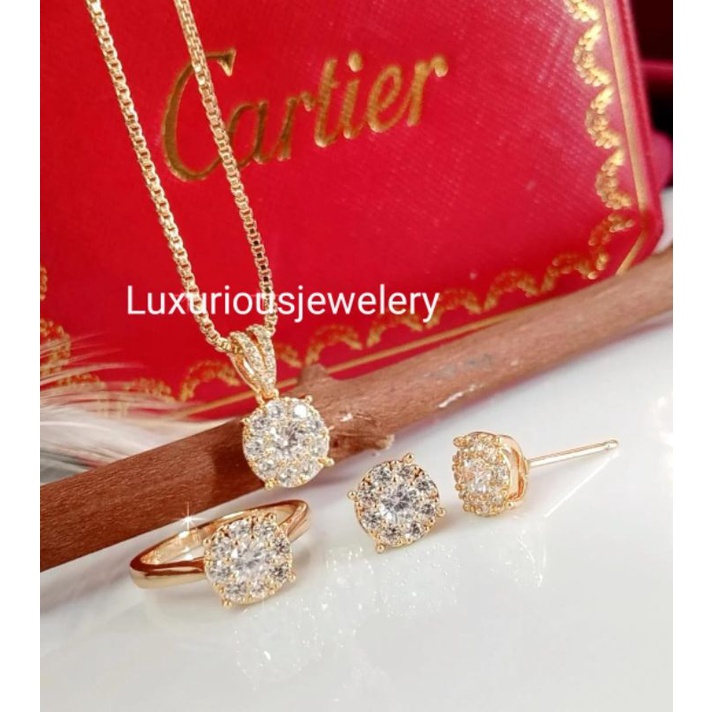 Luxuriousjewelery- Set perhiasan Replika Berlian Eropa