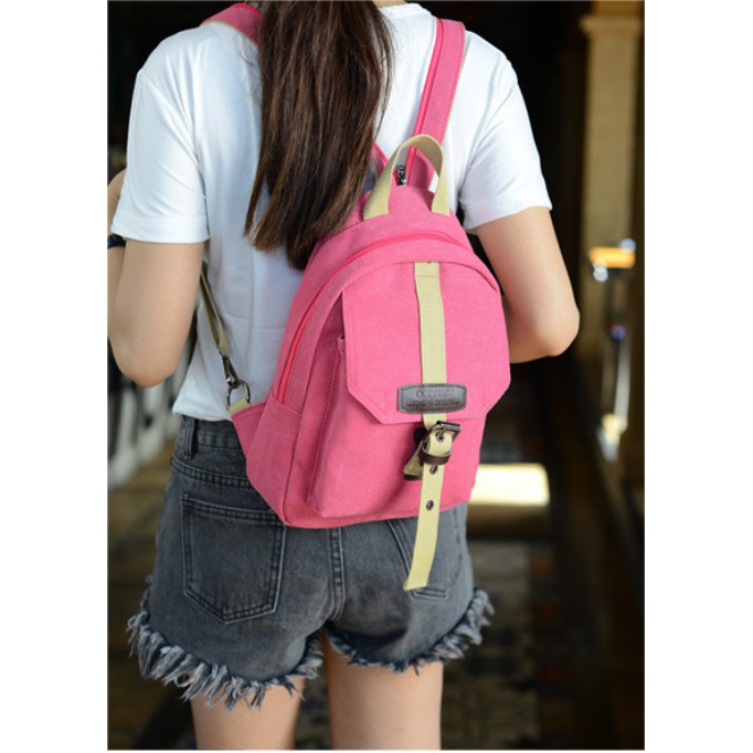 Tas Ransel Selempang Kanvas Premium Wanita