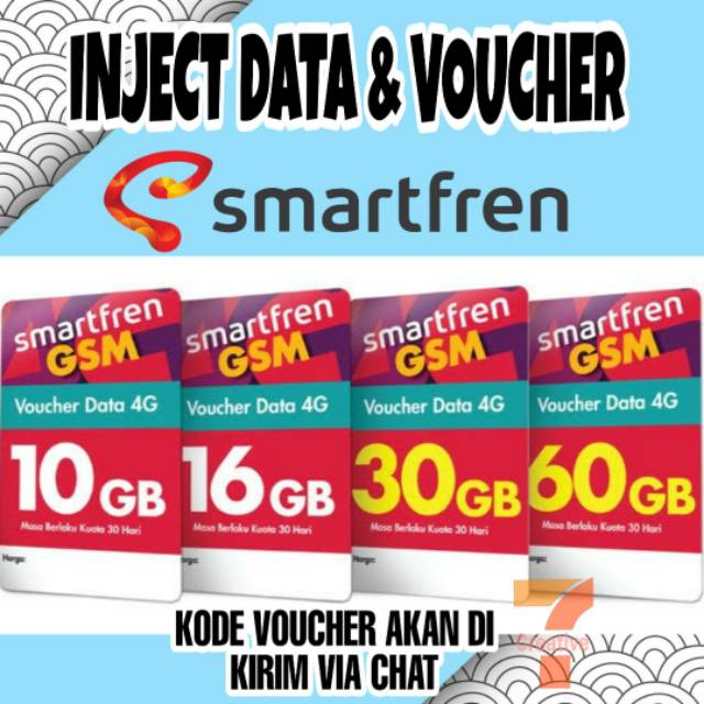 [MURAH] Paket VOUCHER DATA SMARTFREN Unlimited | 10GB 16GB 30GB 60GB INJEK DAN VOUCHER