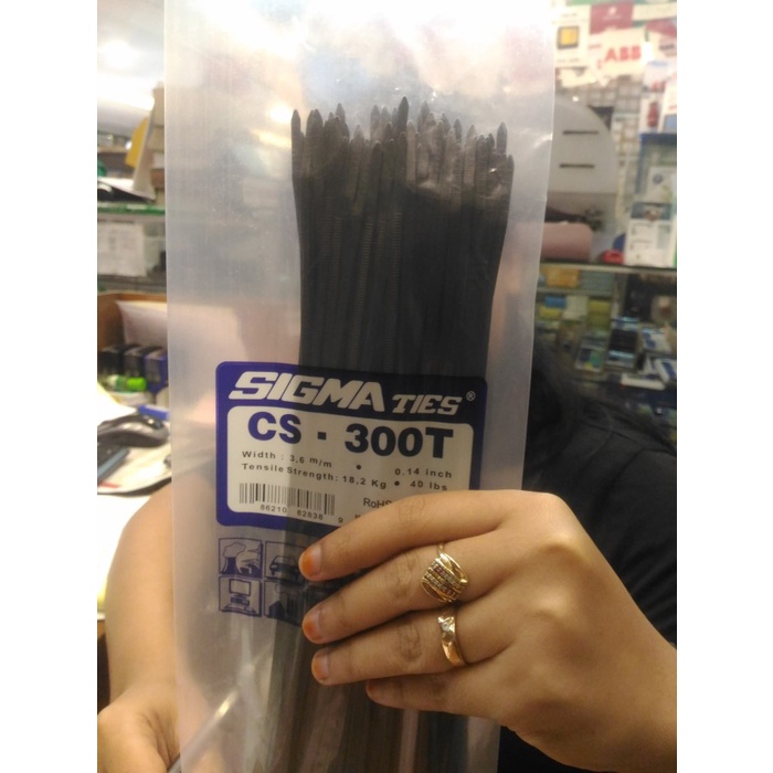 

READY Cable Ties Sigma CS - 300T Black Kabel Plastik Pengikat Tis 30cm 300mm BERKUALITAS