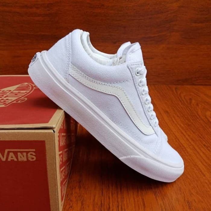 Sepatu Pria Wanita Sepatu casual, sepatu Kece, Sepatu Wanita Sepatu vans Putih, Sepatu casual