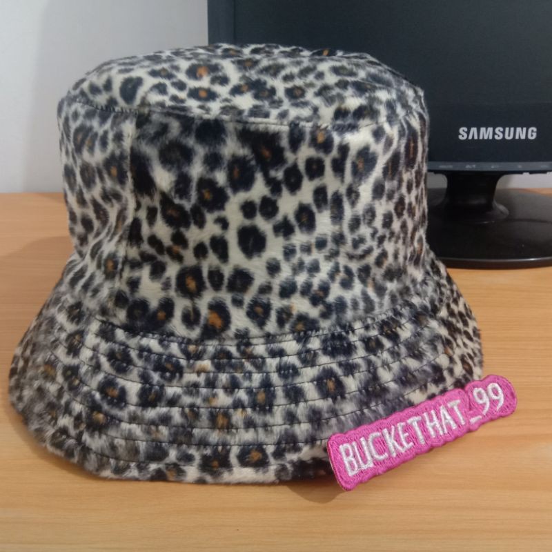 Topi Bucket Hat Motif Bulu Jaguar Bucket Motif Satuan