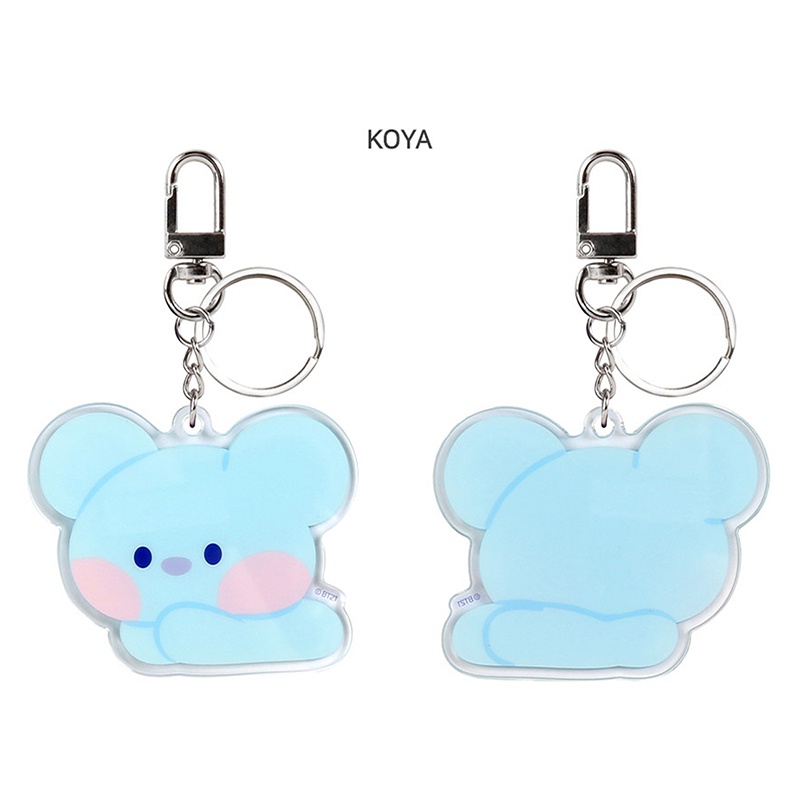 XiaoboACC Gantungan Kunci Boneka Kartun Kpop Idol BTS BT21 Bahan Akrilik