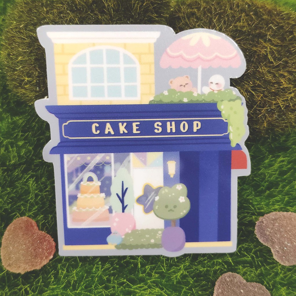 

Cake Shop Vynil Sticker Cute Toko Kue Stiker Kawaii Japanese Korean