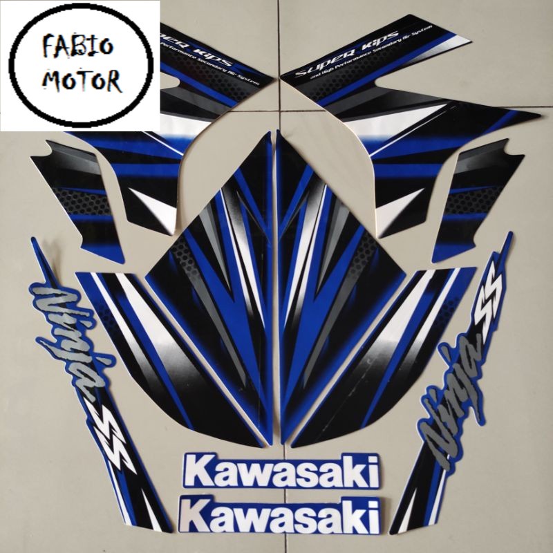 striping kawasaki ninja ss 2013 biru