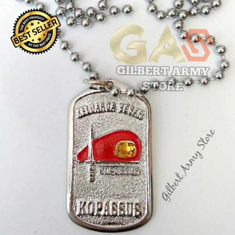 Kalung kopasus tni anti karat bahan titanium cor Grosir Murah Gilbert Army Store Kalung Tni Militer