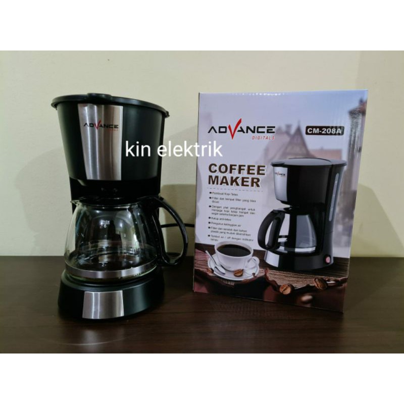 Coffee Maker 0 65 L Advance Mesin Kopi Listrik Cm 208a Mesin Pembuat Kopi Listrik Murah Garansi Shopee Indonesia